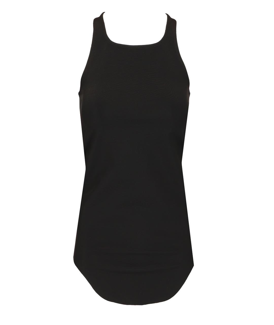 RICK OWENS Черная вискозная майка, фото 1