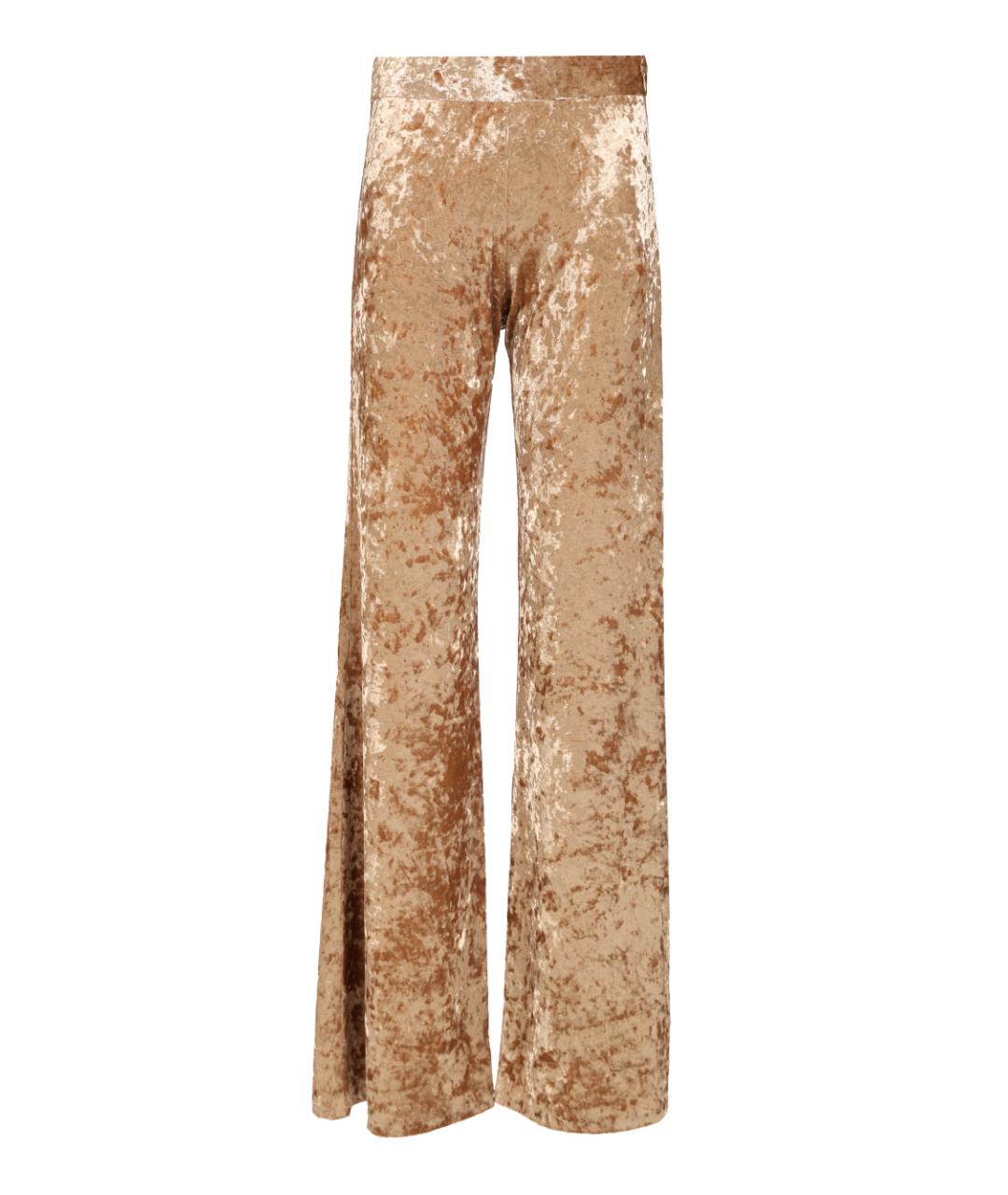 FORTE FORTE Коричневые полиэстеровые прямые брюки, фото 1