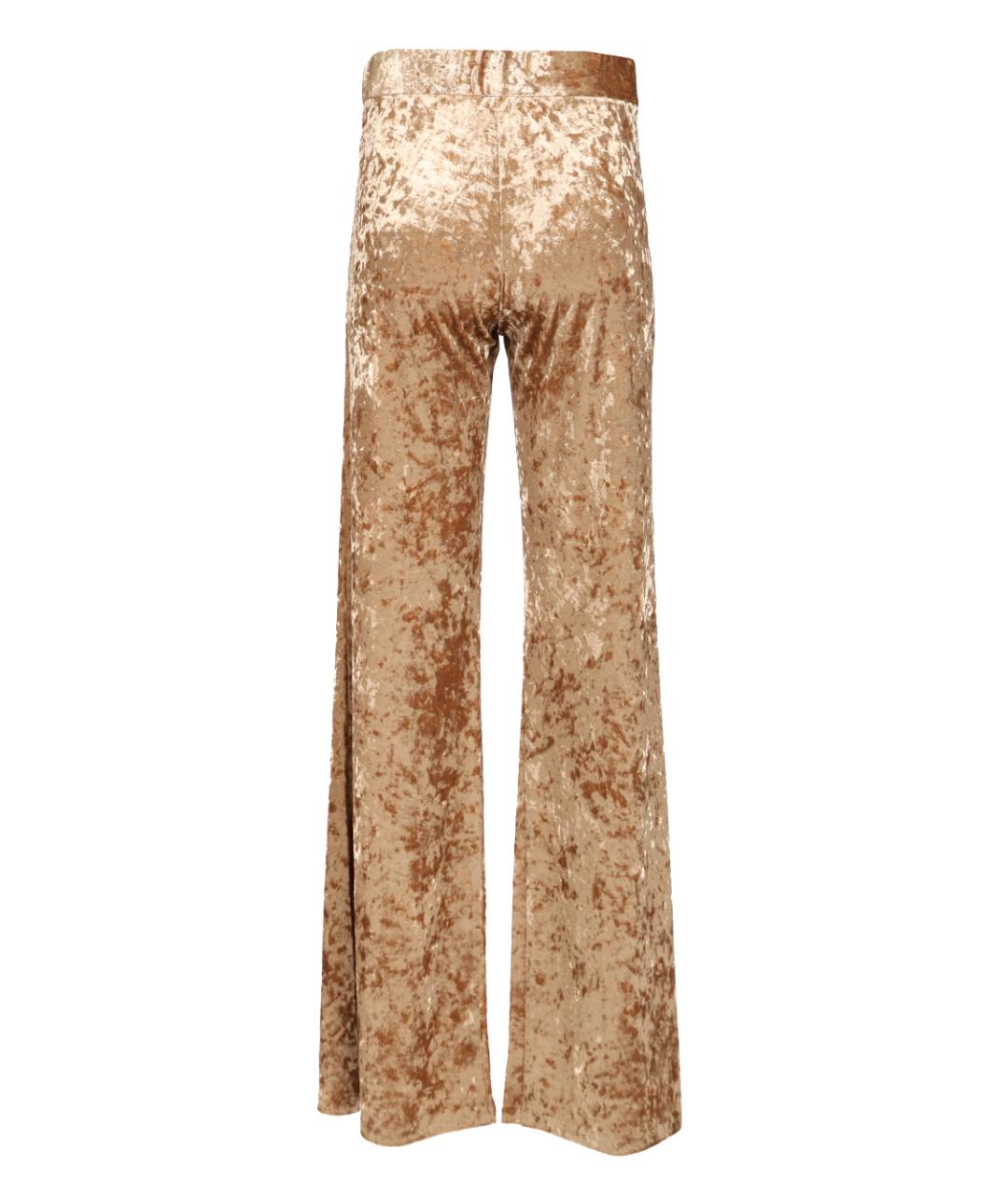 FORTE FORTE Коричневые полиэстеровые прямые брюки, фото 2