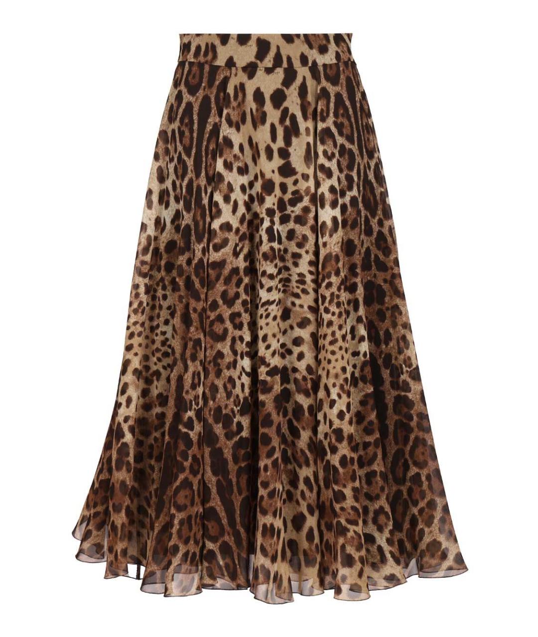 DOLCE&GABBANA Мульти шелковая юбка миди, фото 1