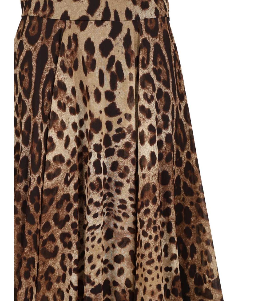 DOLCE&GABBANA Мульти шелковая юбка миди, фото 4