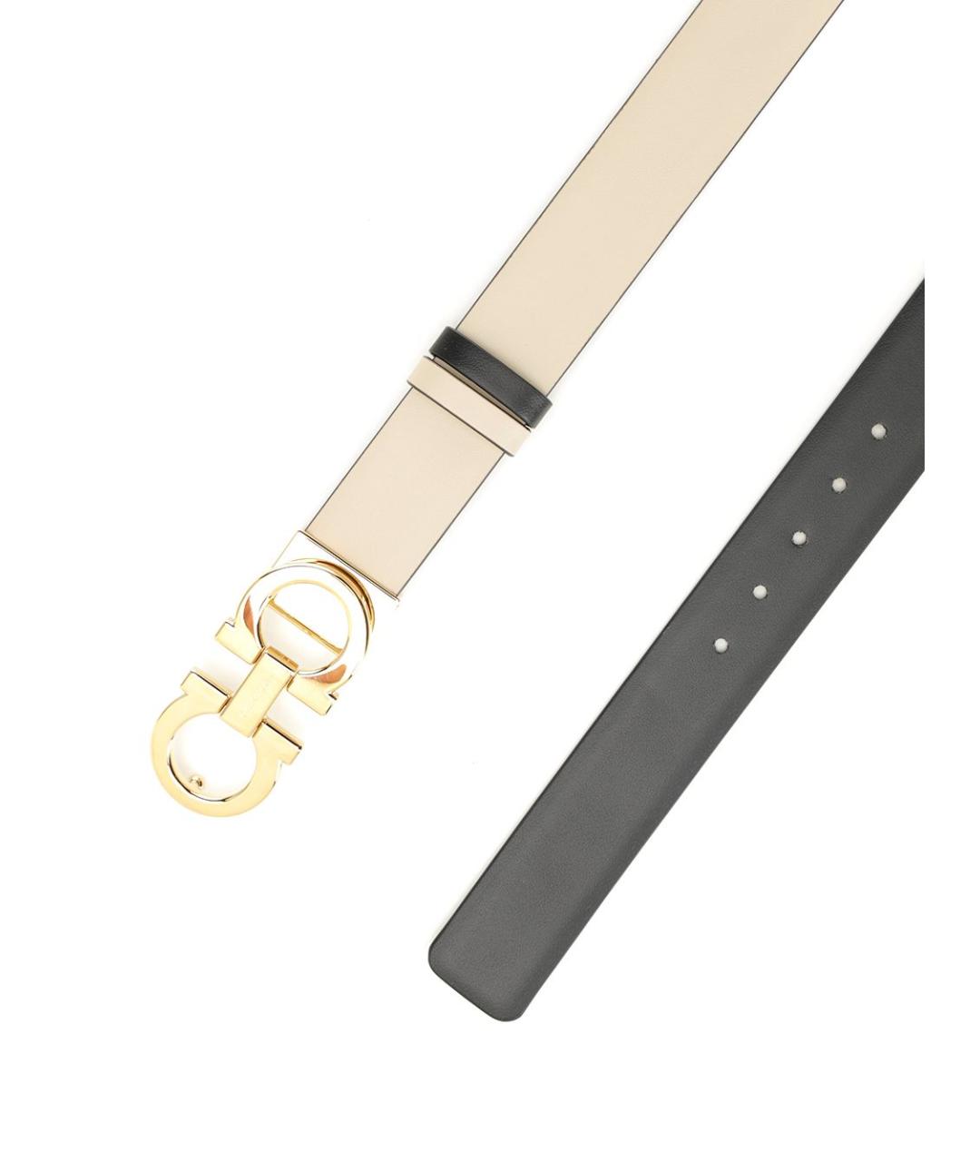 FERRAGAMO Бежевый кожаный ремень, фото 2