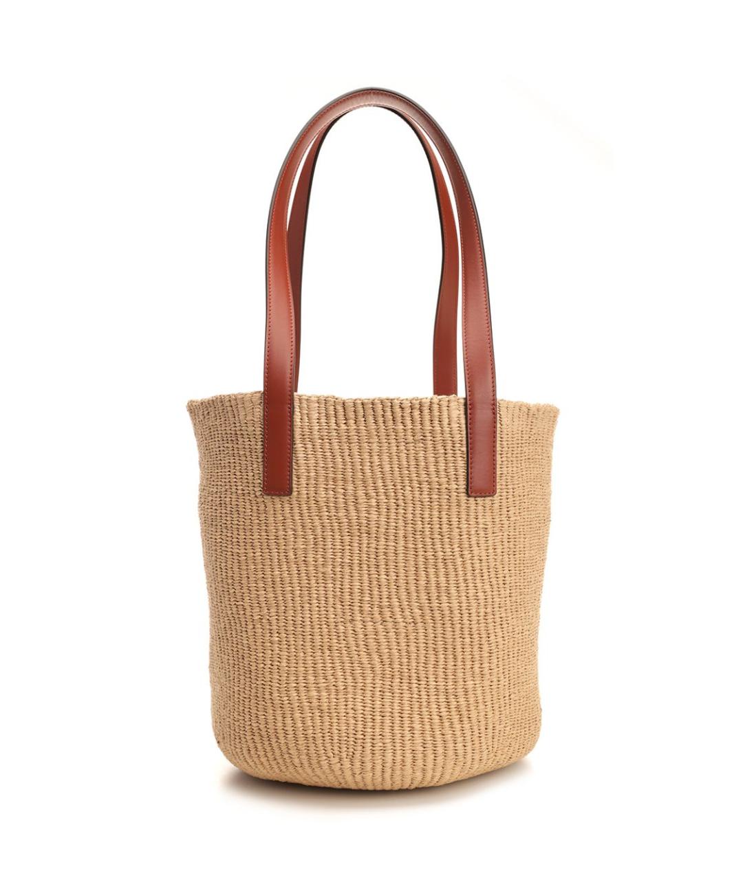 CHLOE Бежевая пелетеная сумка тоут, фото 3