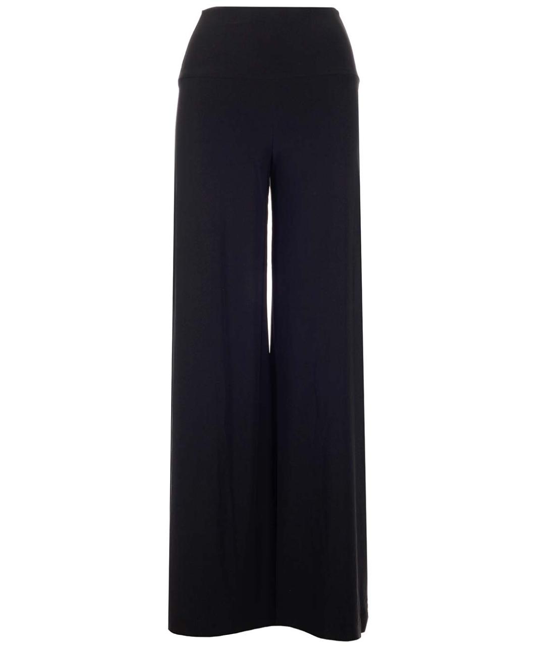 NORMA KAMALI Черные полиэстеровые прямые брюки, фото 1