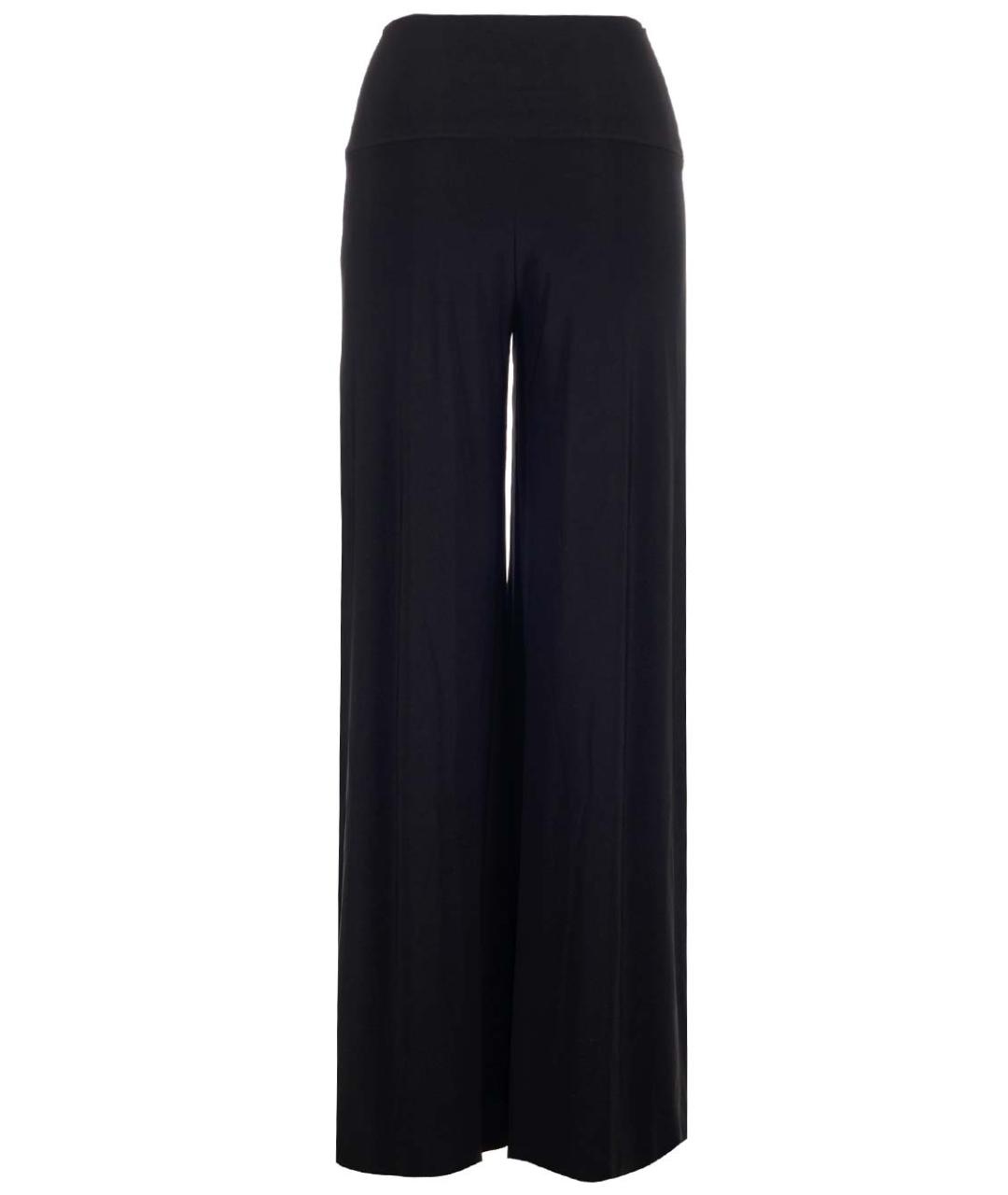 NORMA KAMALI Черные полиэстеровые прямые брюки, фото 2