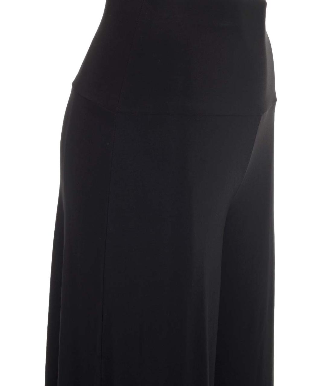 NORMA KAMALI Черные полиэстеровые прямые брюки, фото 3