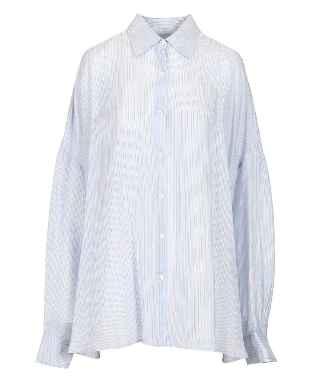 DRIES VAN NOTEN Голубая вискозная рубашка, фото 1