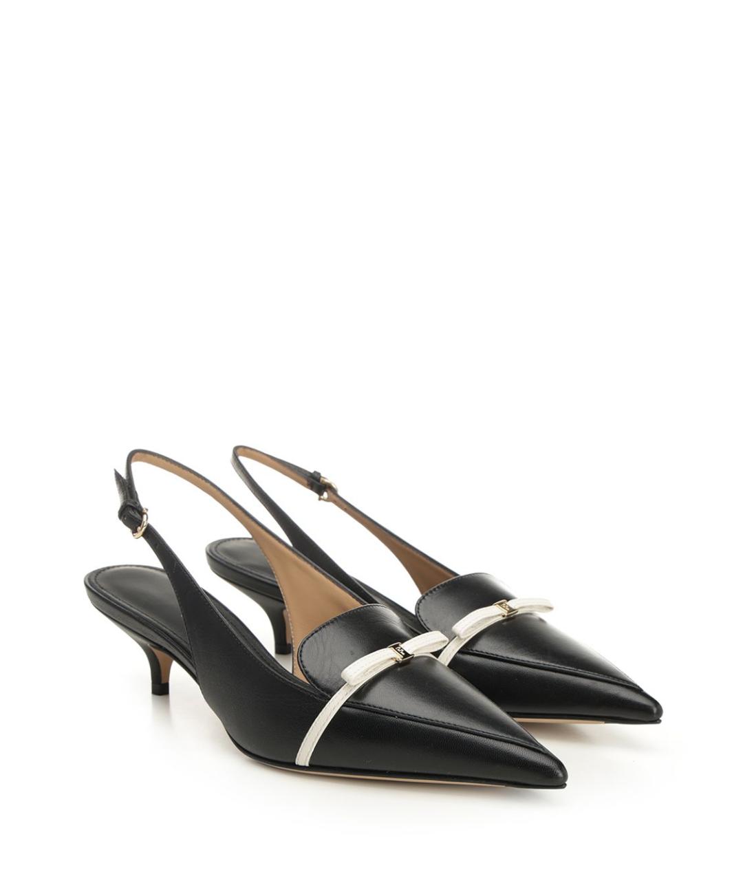 FERRAGAMO Черные кожаные туфли, фото 2