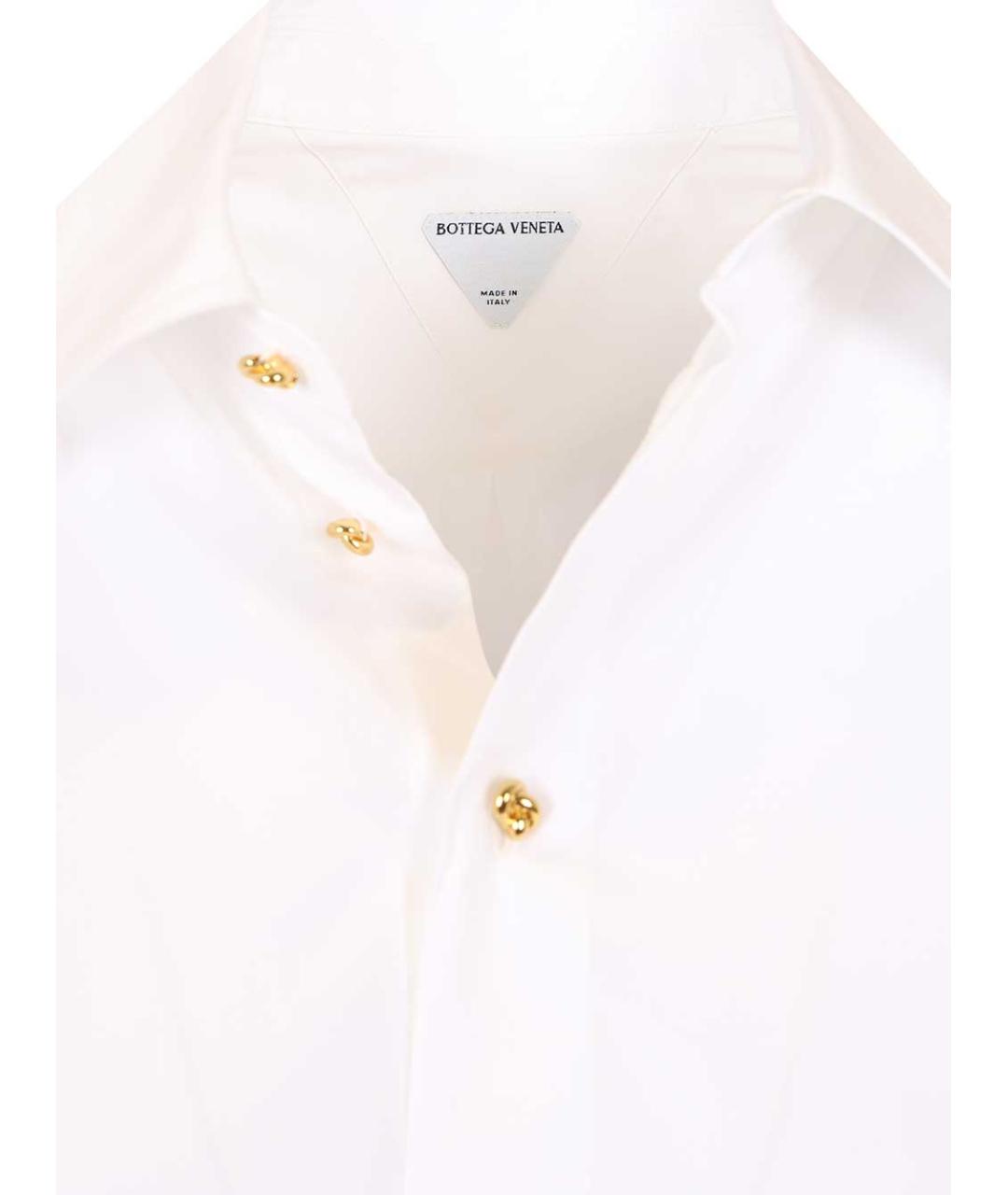 BOTTEGA VENETA Белая хлопковая рубашка, фото 4