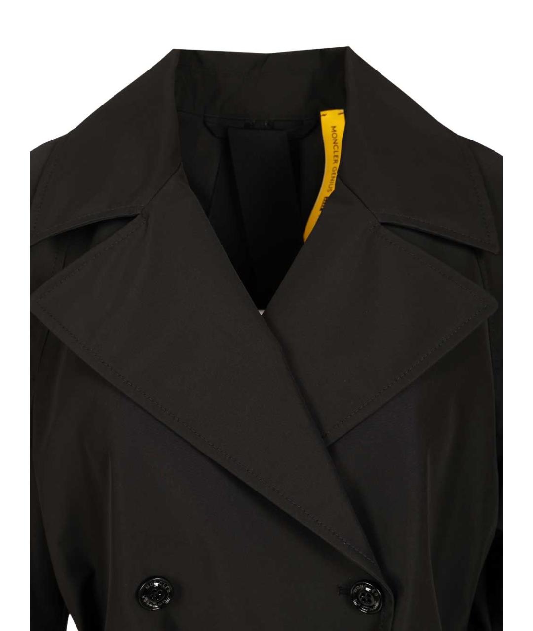 MONCLER Черный полиэстеровый тренч/плащ, фото 4