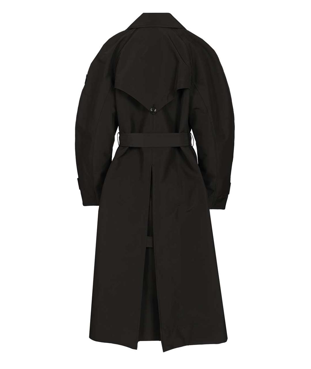 MONCLER Черный полиэстеровый тренч/плащ, фото 2