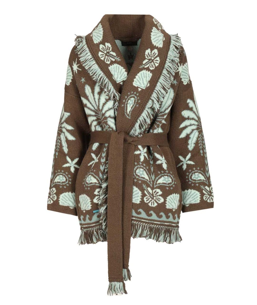 ALANUI Коричневый шерстяной кардиган, фото 1