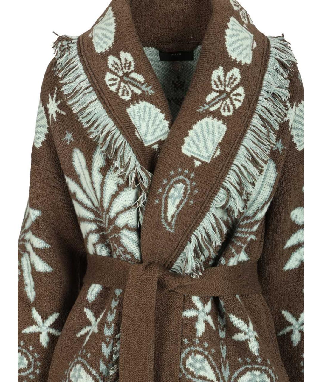 ALANUI Коричневый шерстяной кардиган, фото 4