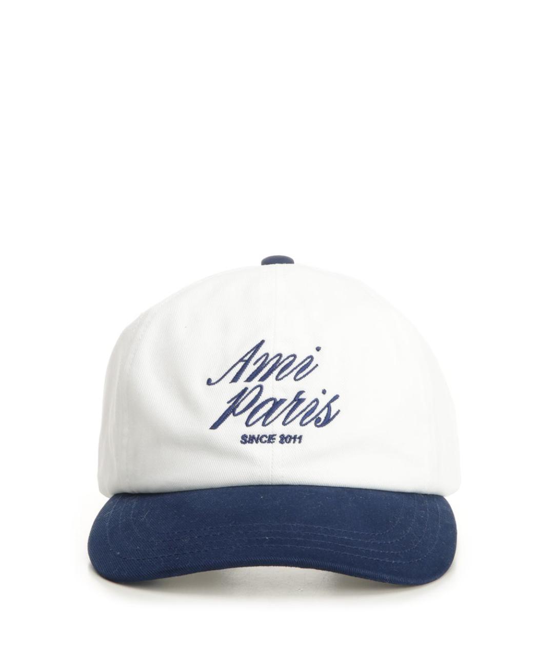 Ami Paris Белая хлопковая кепка/бейсболка, фото 1
