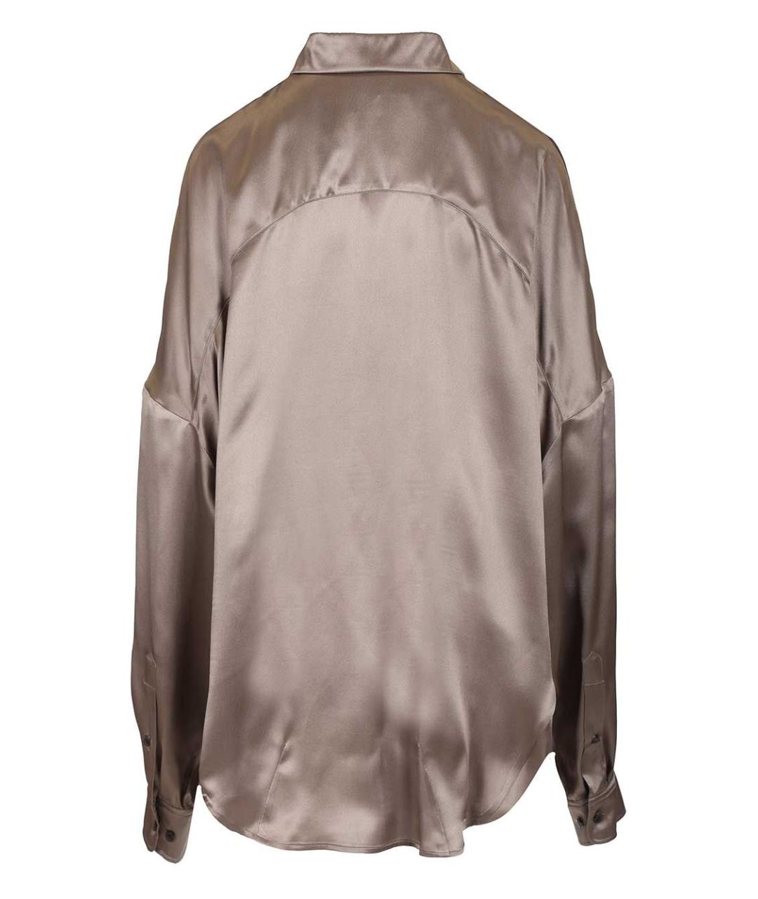 DRIES VAN NOTEN Серая шелковая рубашка, фото 2