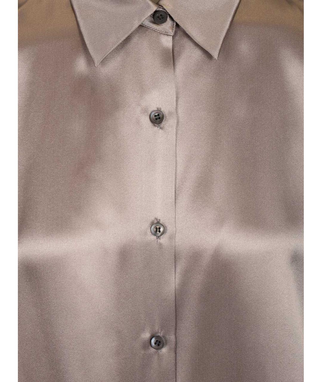 DRIES VAN NOTEN Серая шелковая рубашка, фото 4