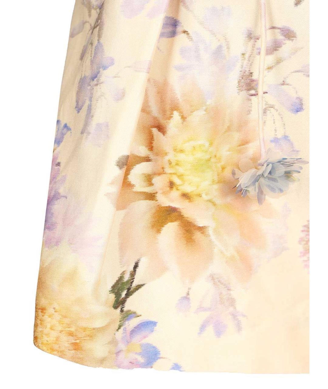 ZIMMERMANN Мульти шелковые шорты, фото 5