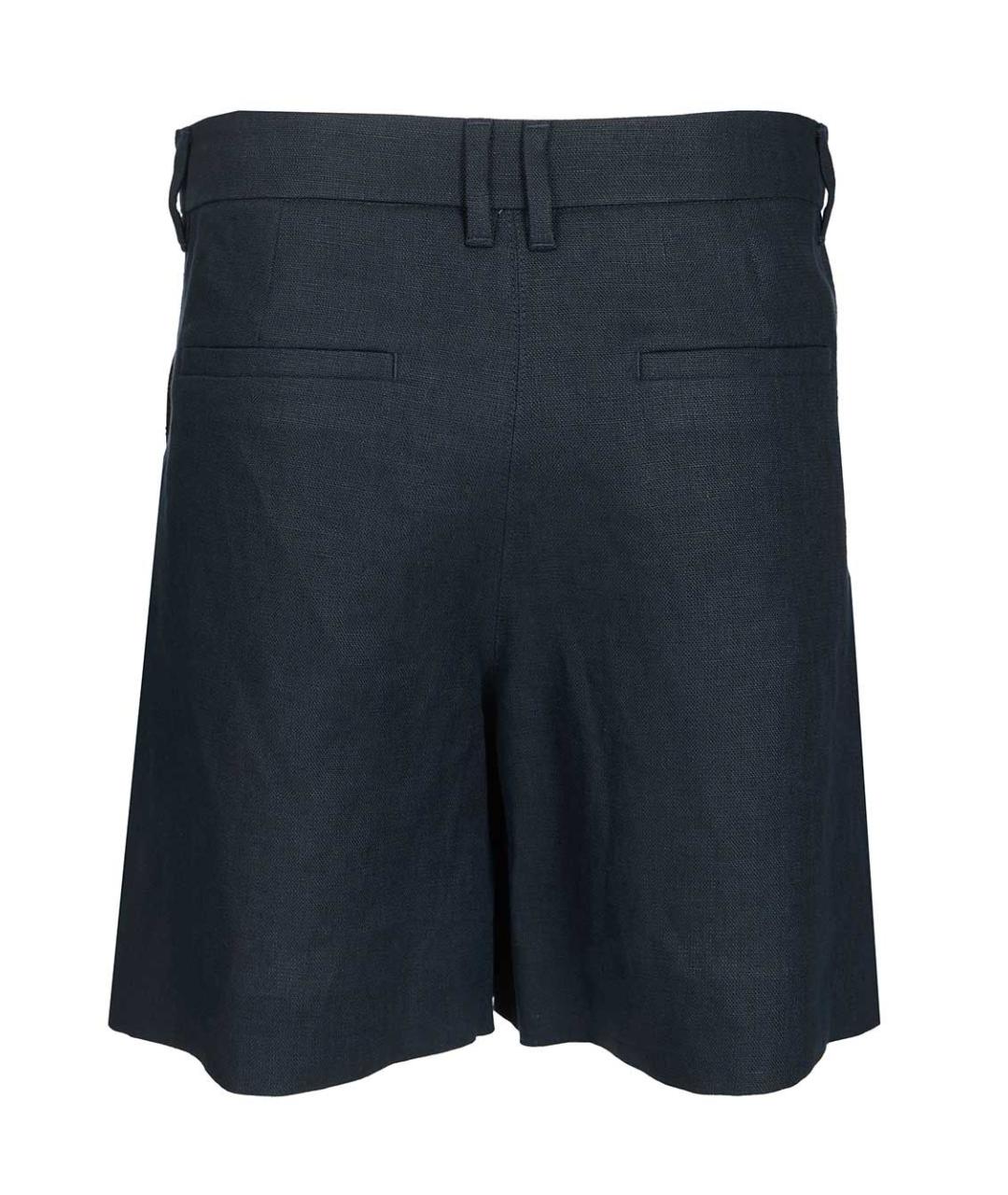 'S MAX MARA Темно-синие льняные шорты, фото 2