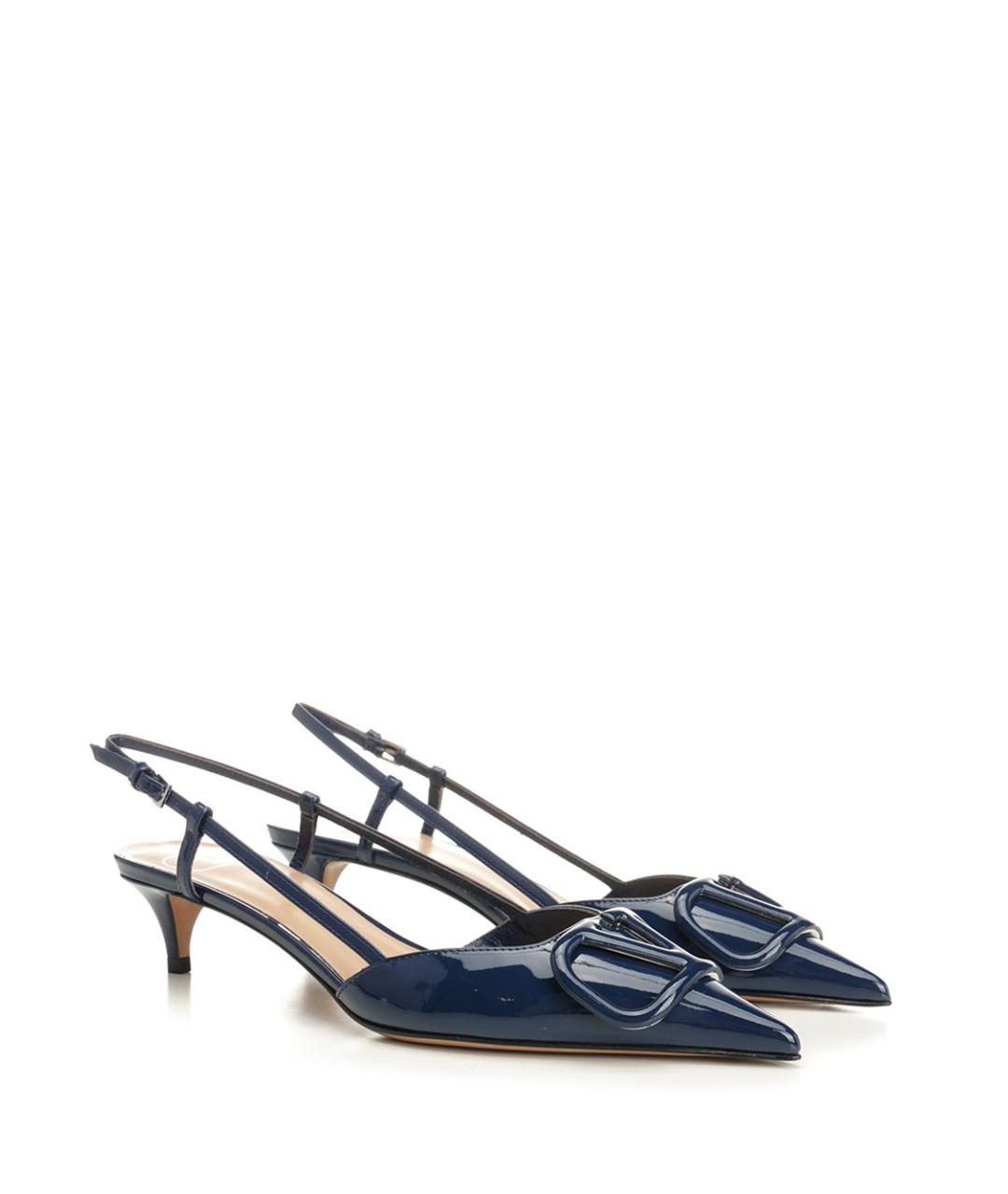 VALENTINO Синие кожаные туфли, фото 2