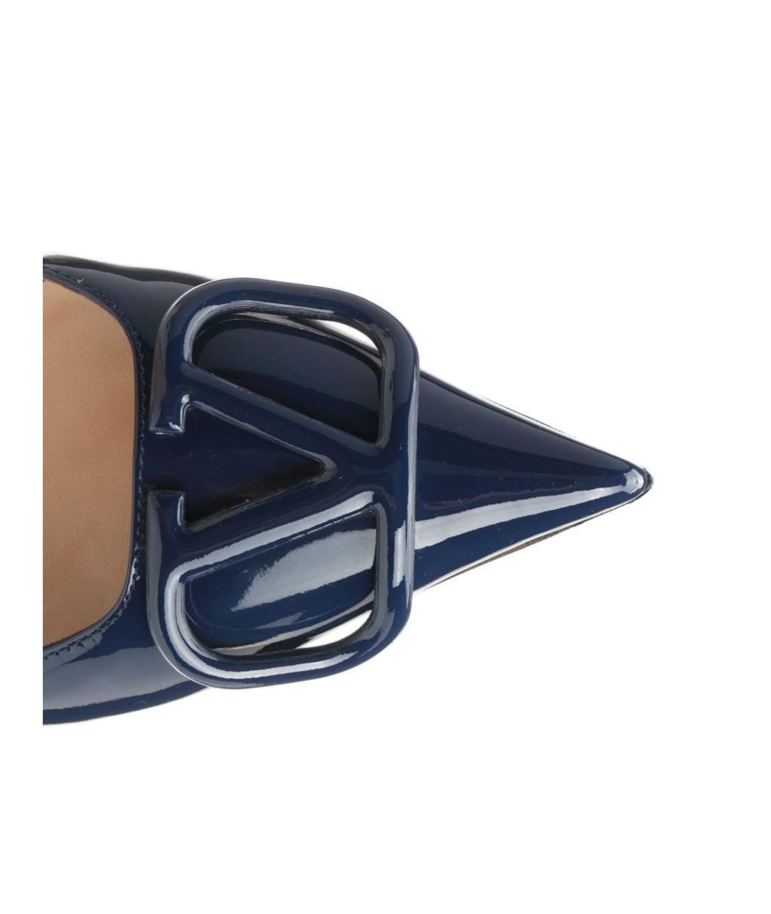 VALENTINO Синие кожаные туфли, фото 4