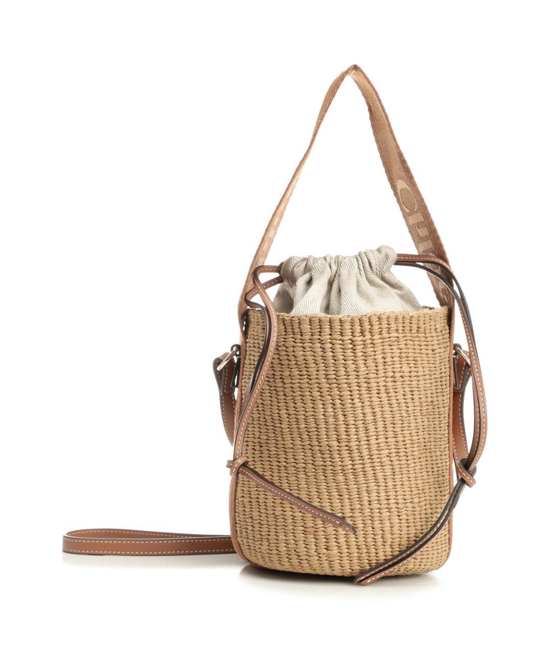 CHLOE Бежевая пелетеная сумка через плечо, фото 1