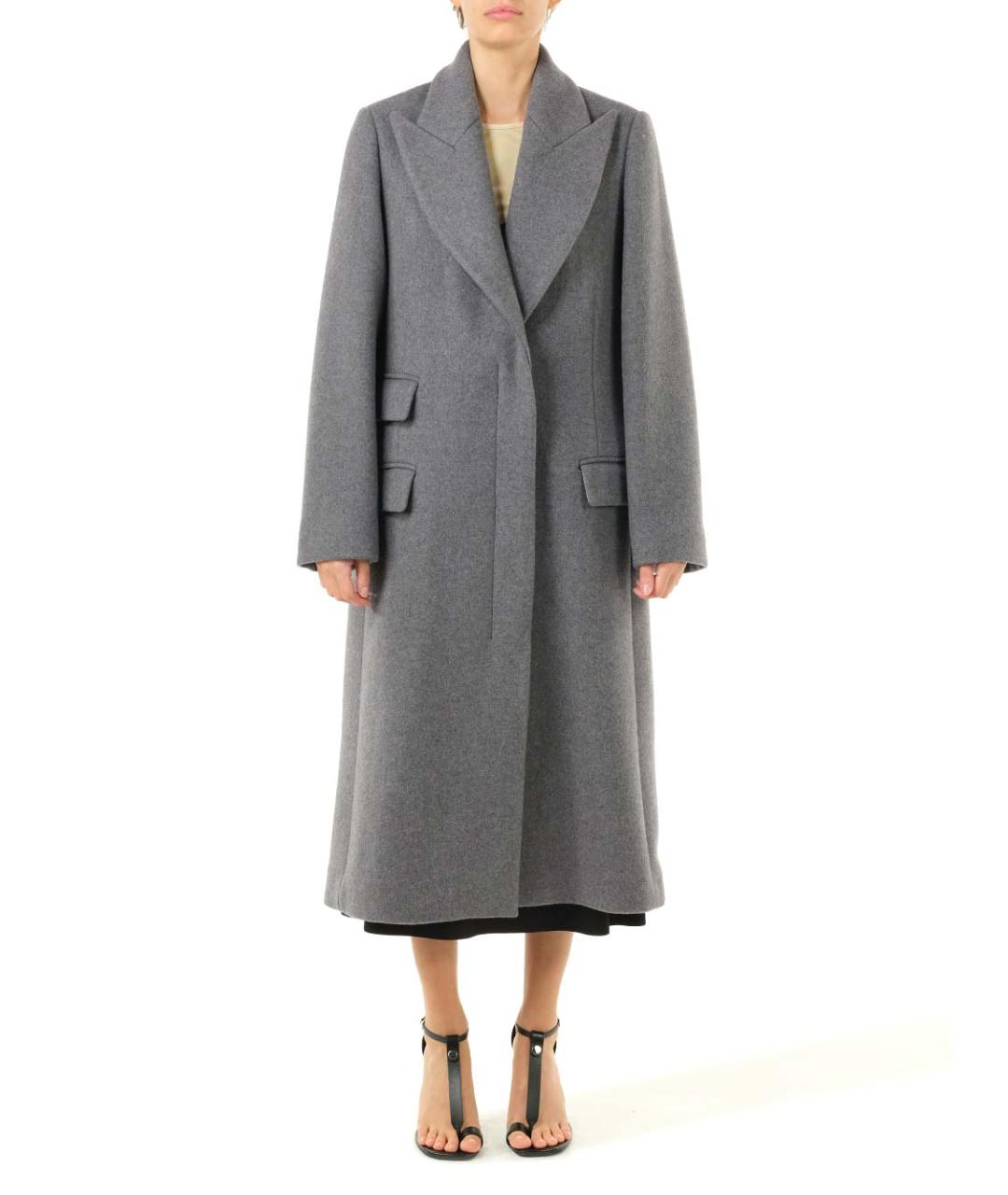 LOEWE Серое шерстяное пальто, фото 3