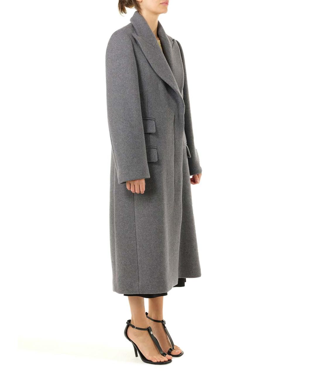 LOEWE Серое шерстяное пальто, фото 6