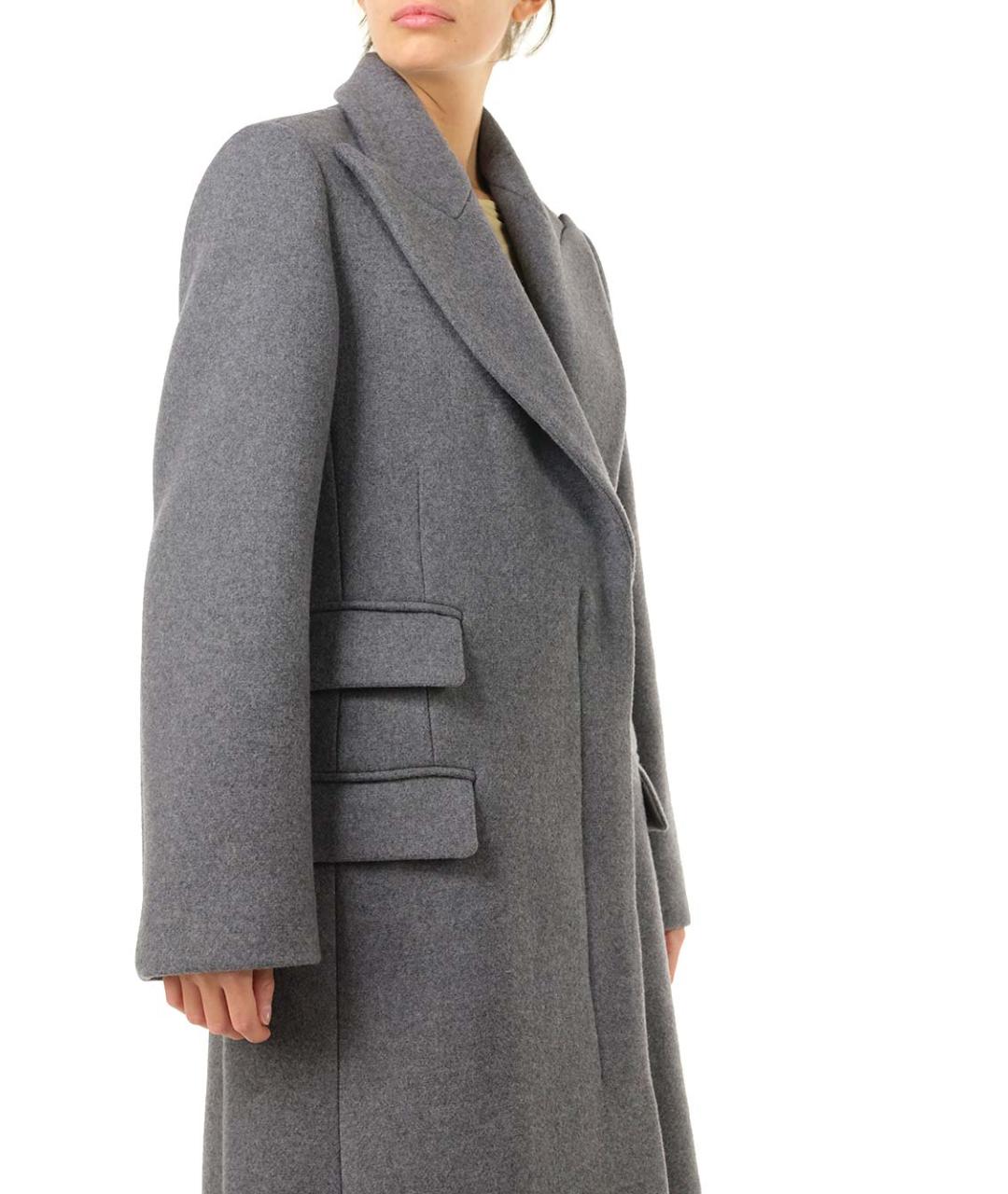 LOEWE Серое шерстяное пальто, фото 5
