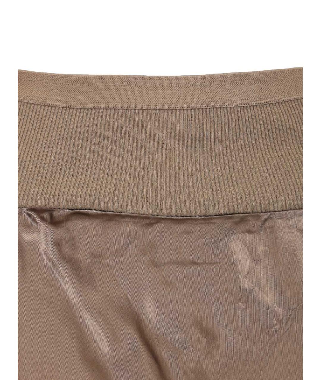 RICK OWENS Коричневая вискозная юбка миди, фото 4