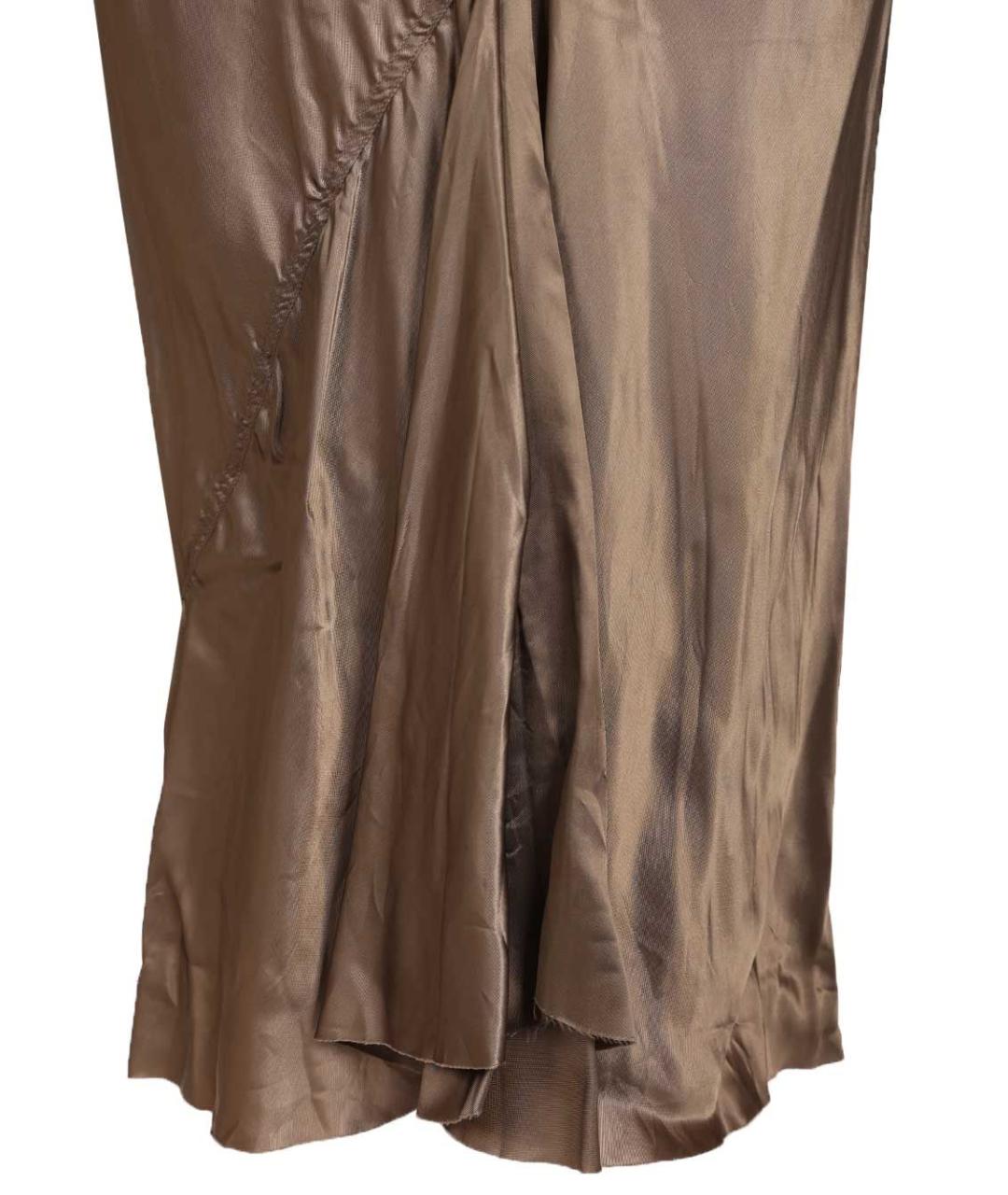 RICK OWENS Коричневая вискозная юбка миди, фото 6