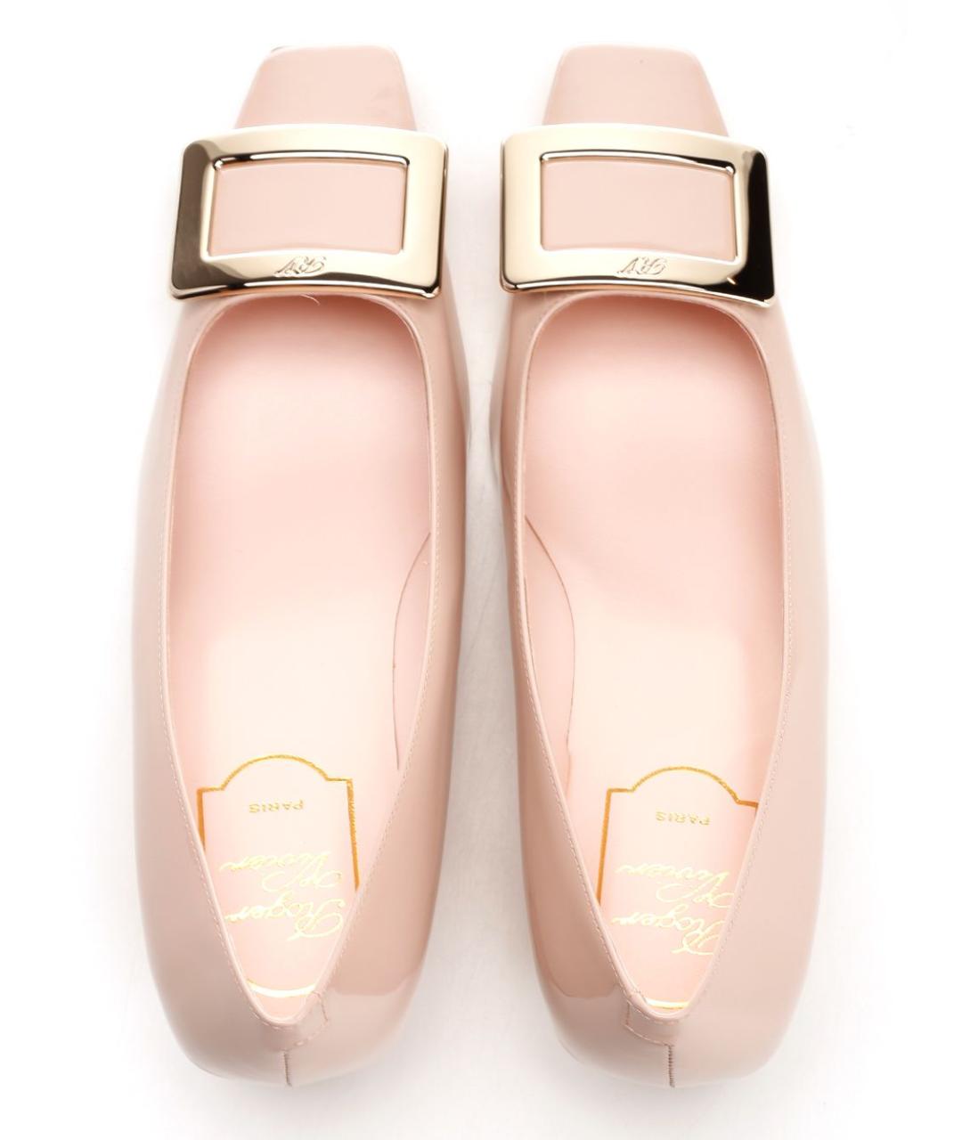 ROGER VIVIER Розовые кожаные туфли, фото 5