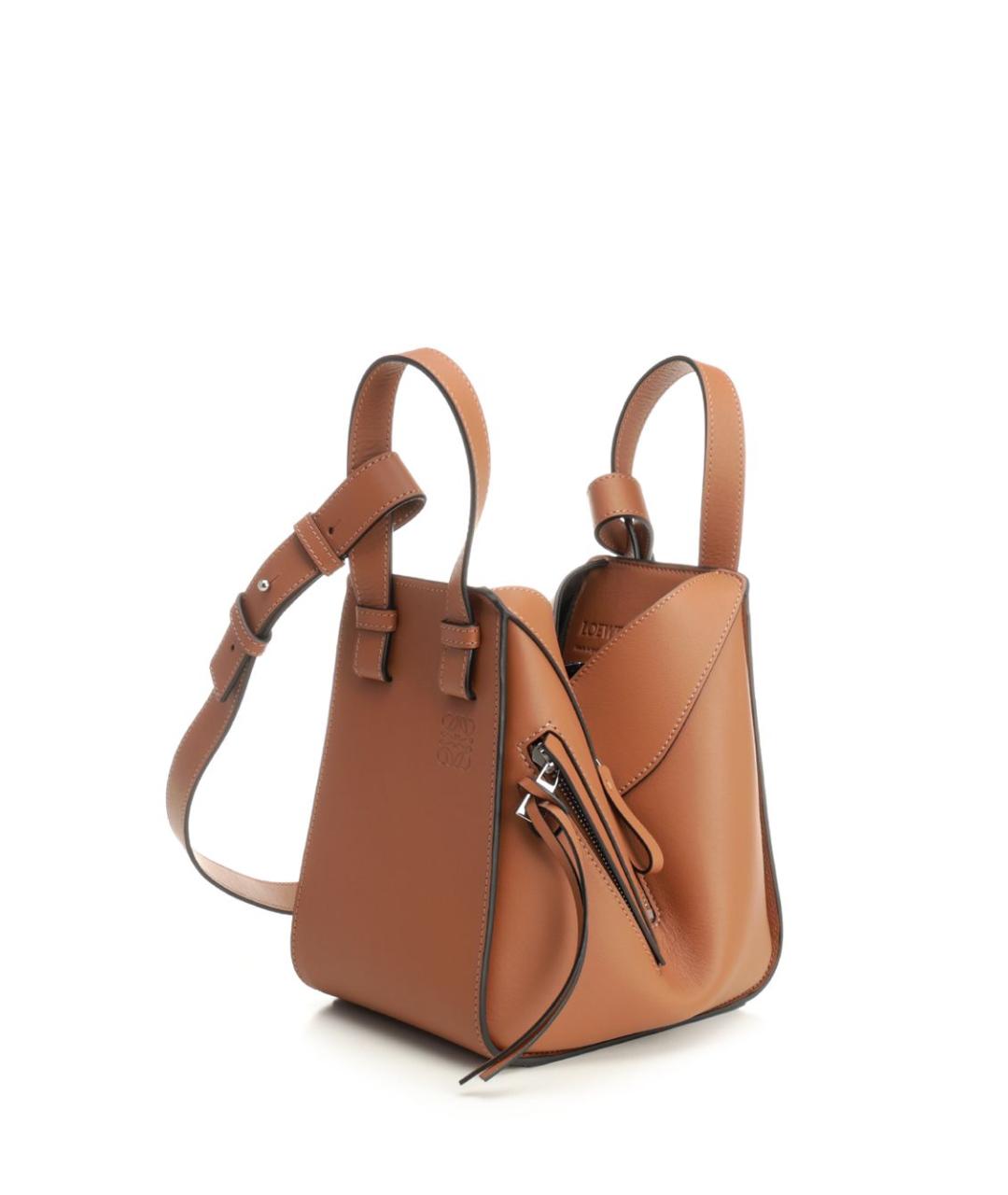 LOEWE Коричневая кожаная сумка тоут, фото 4