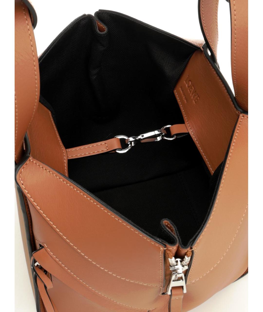 LOEWE Коричневая кожаная сумка тоут, фото 5