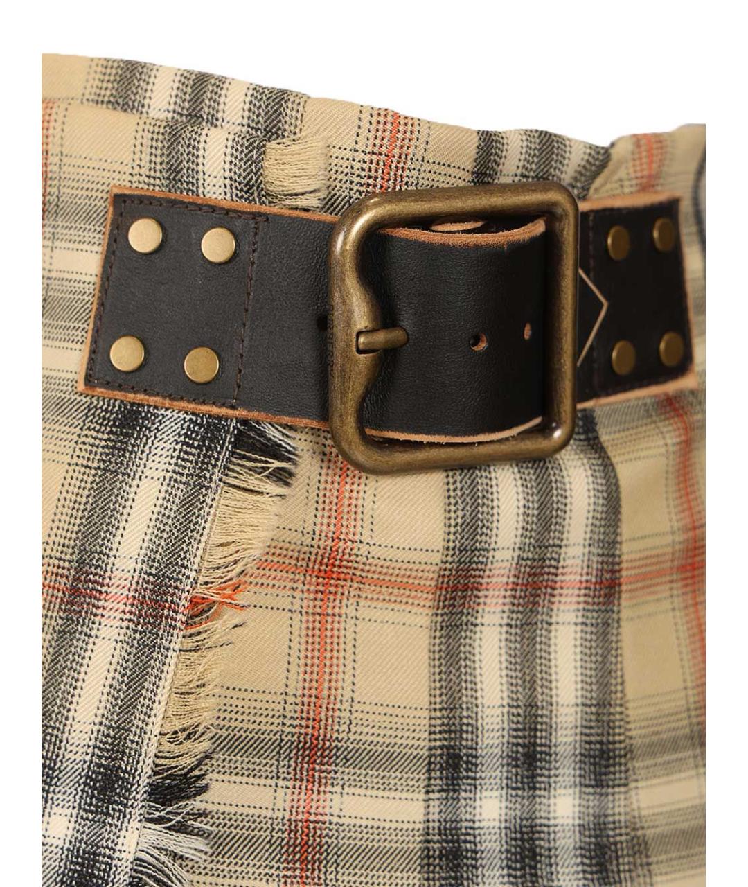 BURBERRY Бежевая шерстяная юбка миди, фото 4