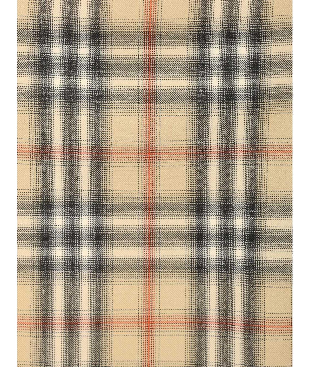 BURBERRY Бежевая шерстяная юбка миди, фото 6
