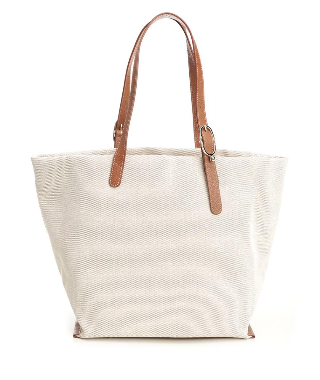 LONGCHAMP Бежевая тканевая сумка тоут, фото 3