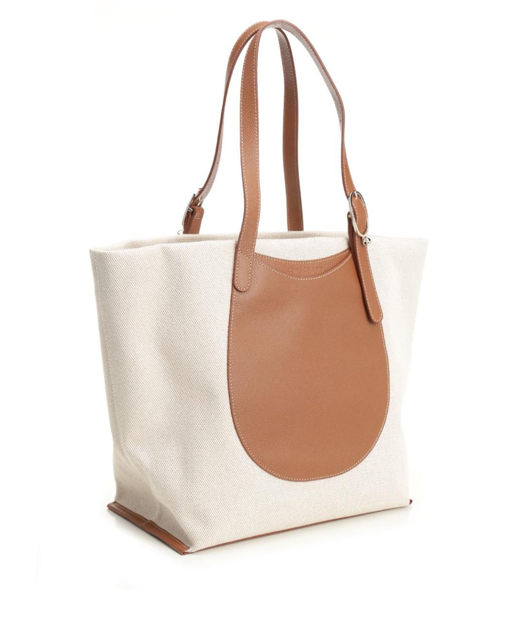 LONGCHAMP Бежевая тканевая сумка тоут, фото 2