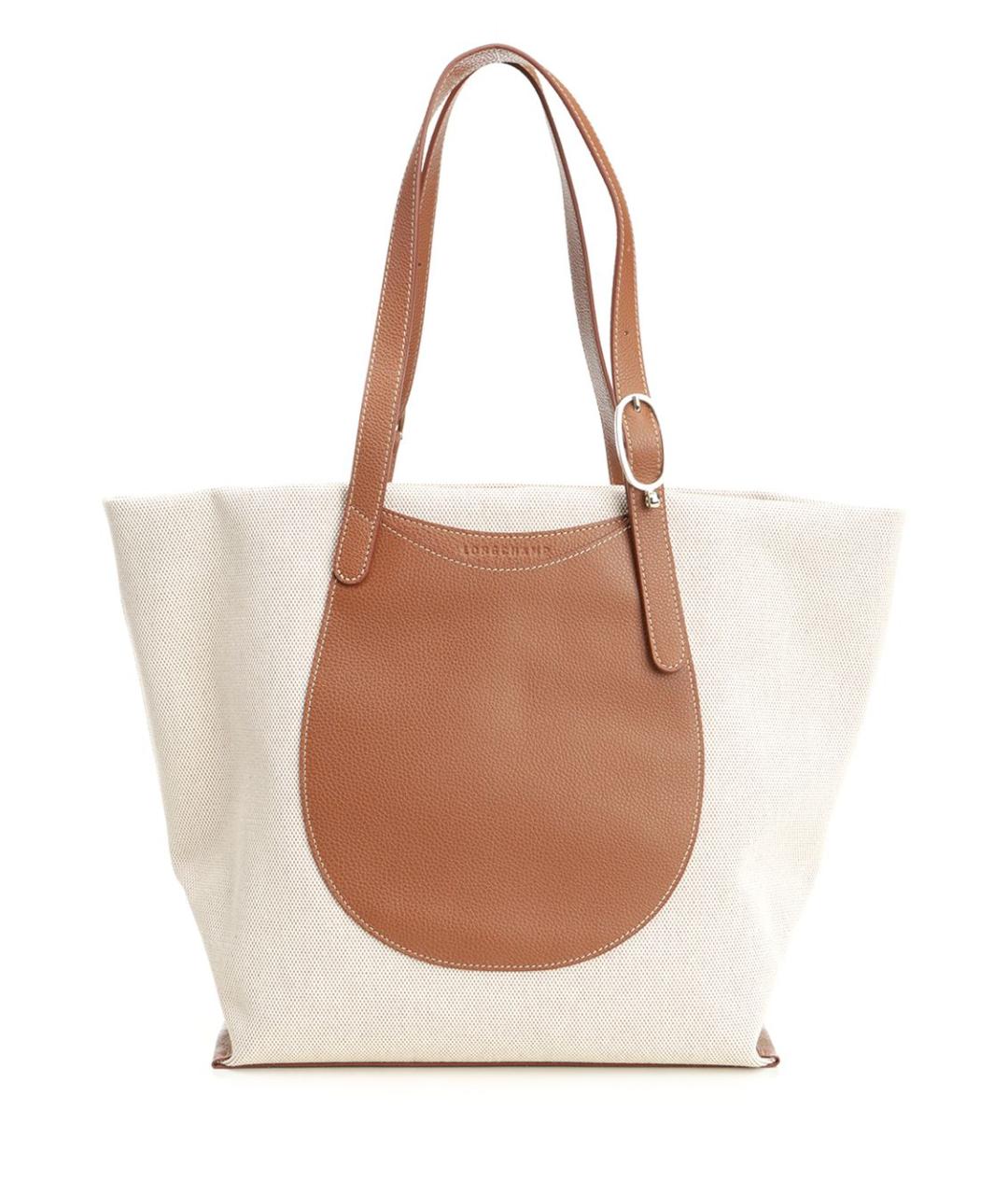 LONGCHAMP Бежевая тканевая сумка тоут, фото 1