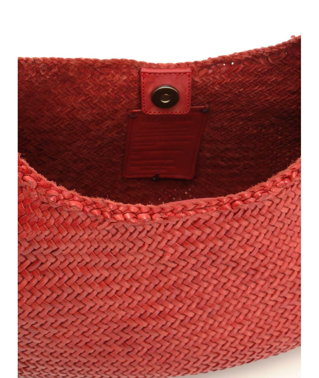 Dragon Diffusion Красная кожаная сумка через плечо, фото 4