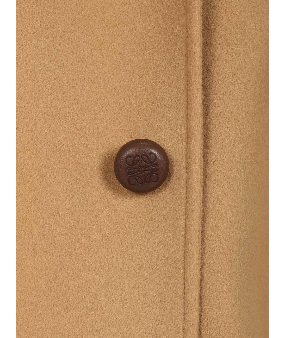 LOEWE Бежевое шерстяное пальто, фото 6