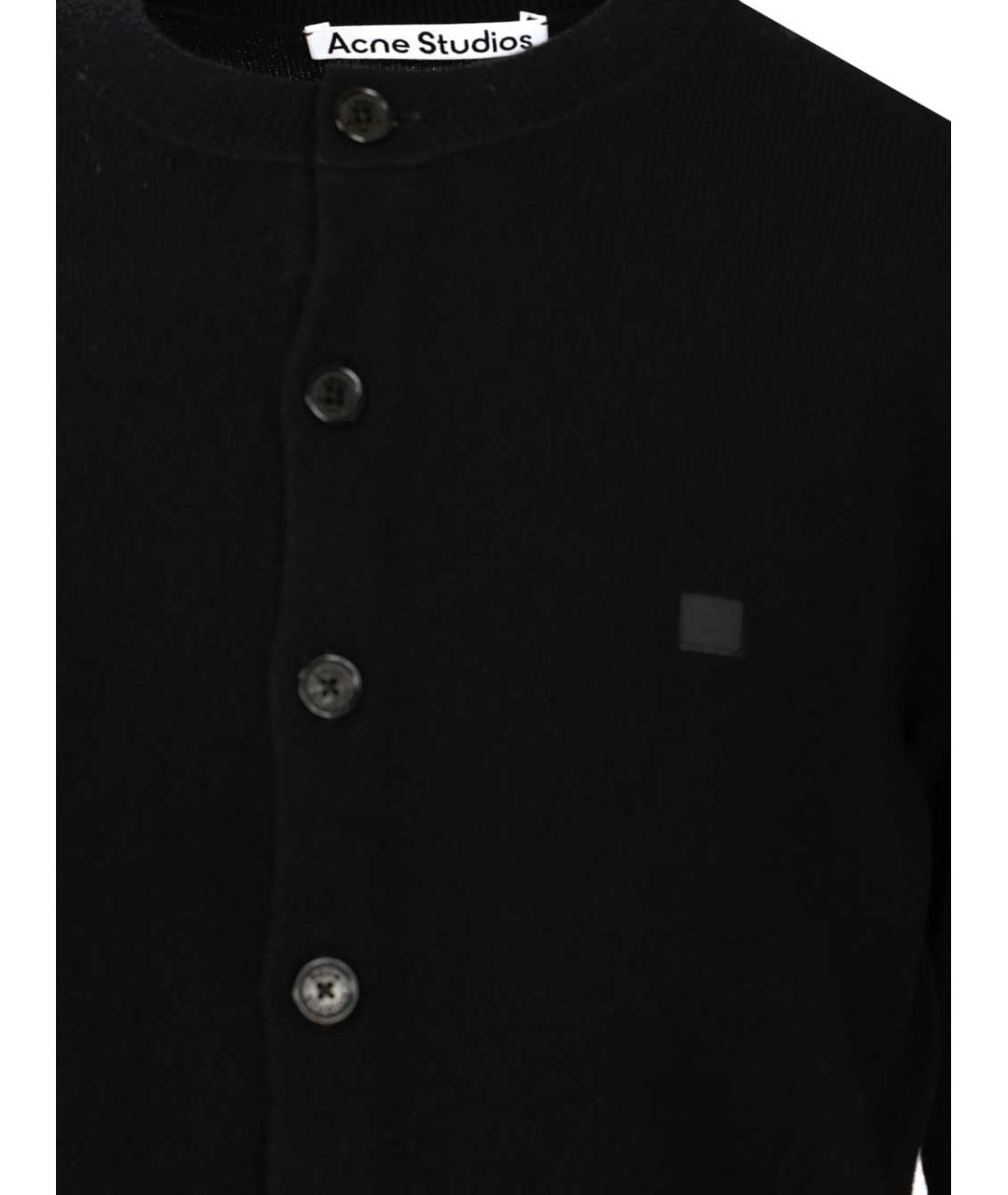 ACNE STUDIOS Черный шерстяной кардиган, фото 4