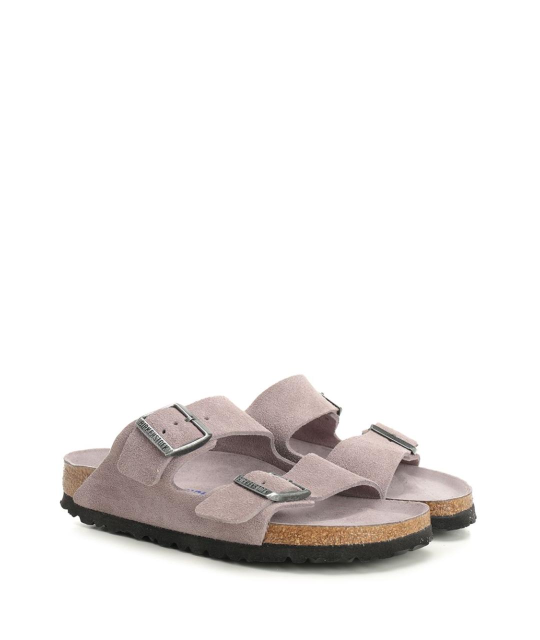 BIRKENSTOCK Фиолетовые замшевые сандалии, фото 2