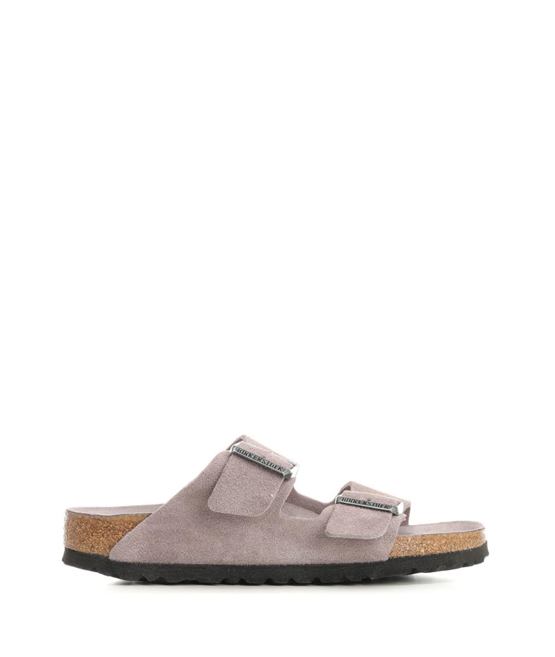 BIRKENSTOCK Фиолетовые замшевые сандалии, фото 1