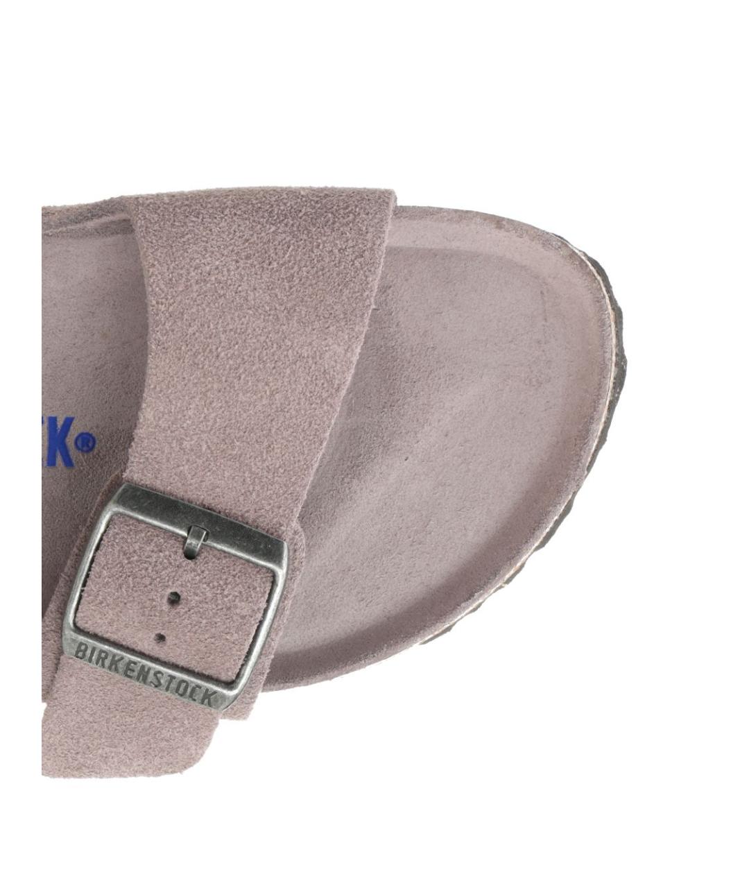 BIRKENSTOCK Фиолетовые замшевые сандалии, фото 4