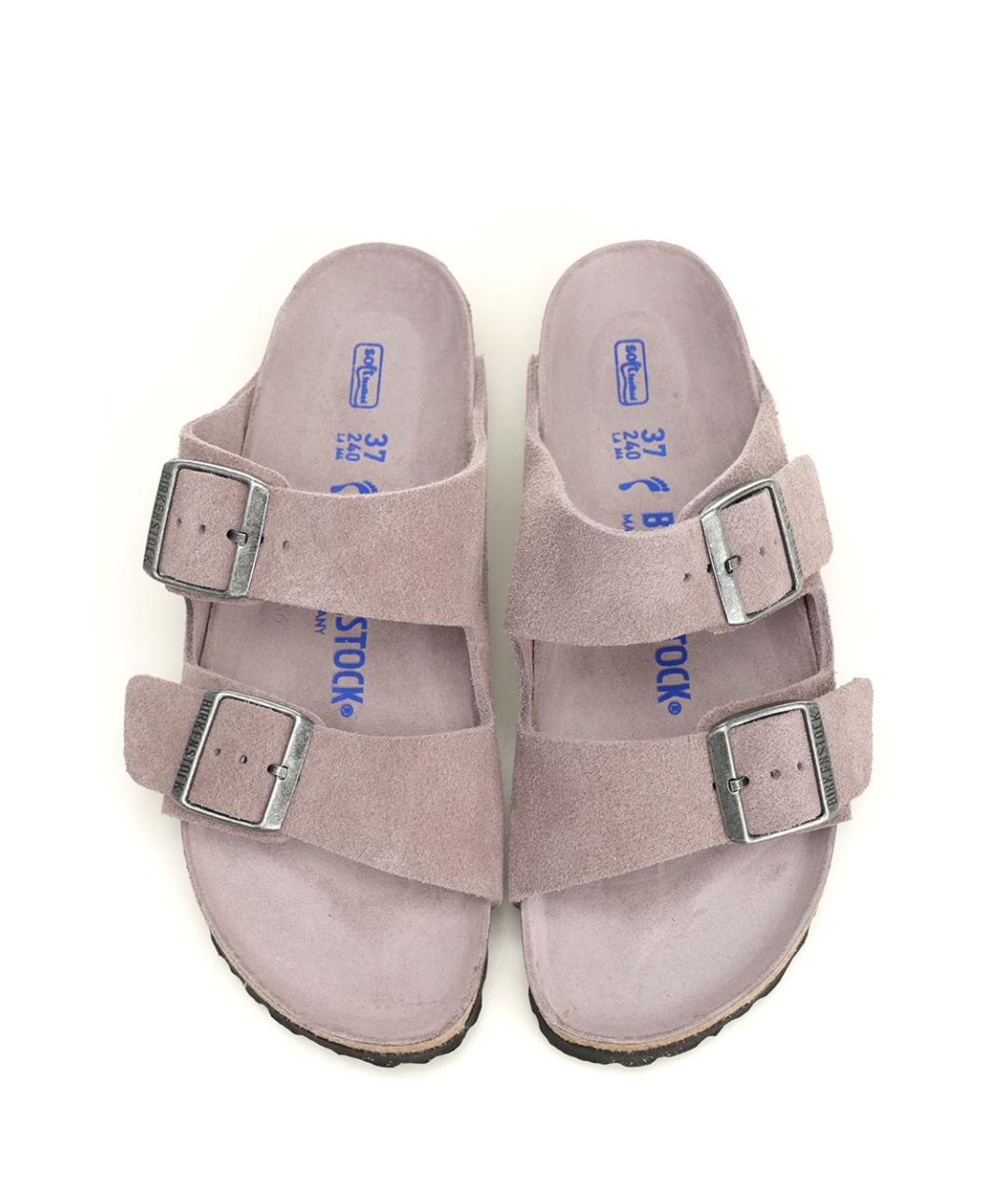 BIRKENSTOCK Фиолетовые замшевые сандалии, фото 5