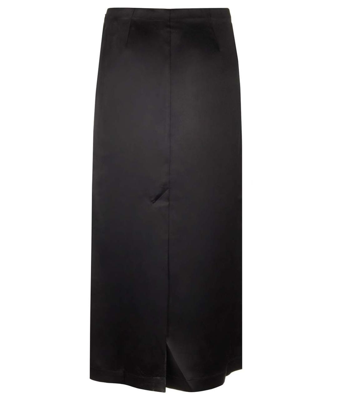 LOULOU STUDIO Черная шелковая юбка миди, фото 2