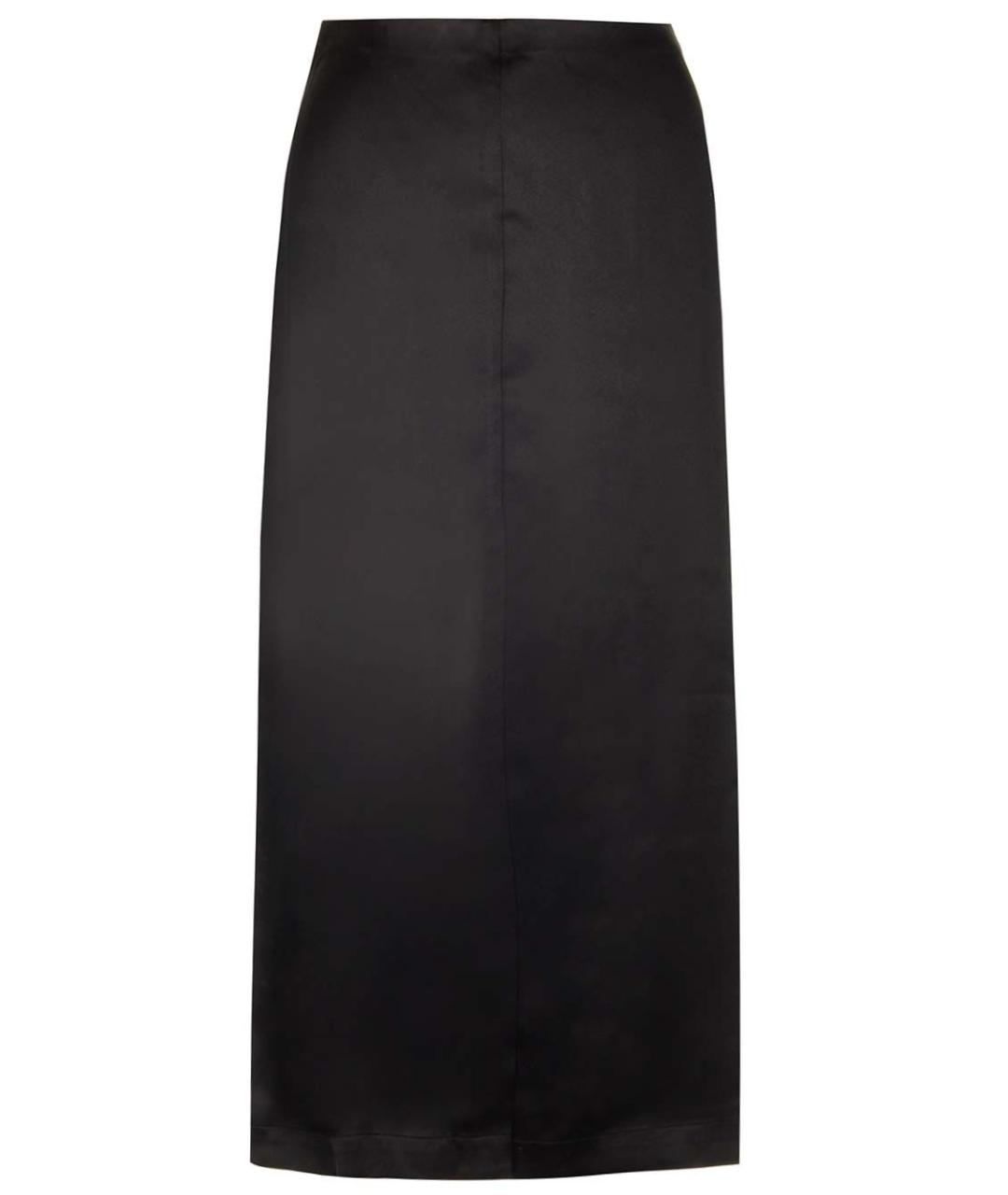 LOULOU STUDIO Черная шелковая юбка миди, фото 1