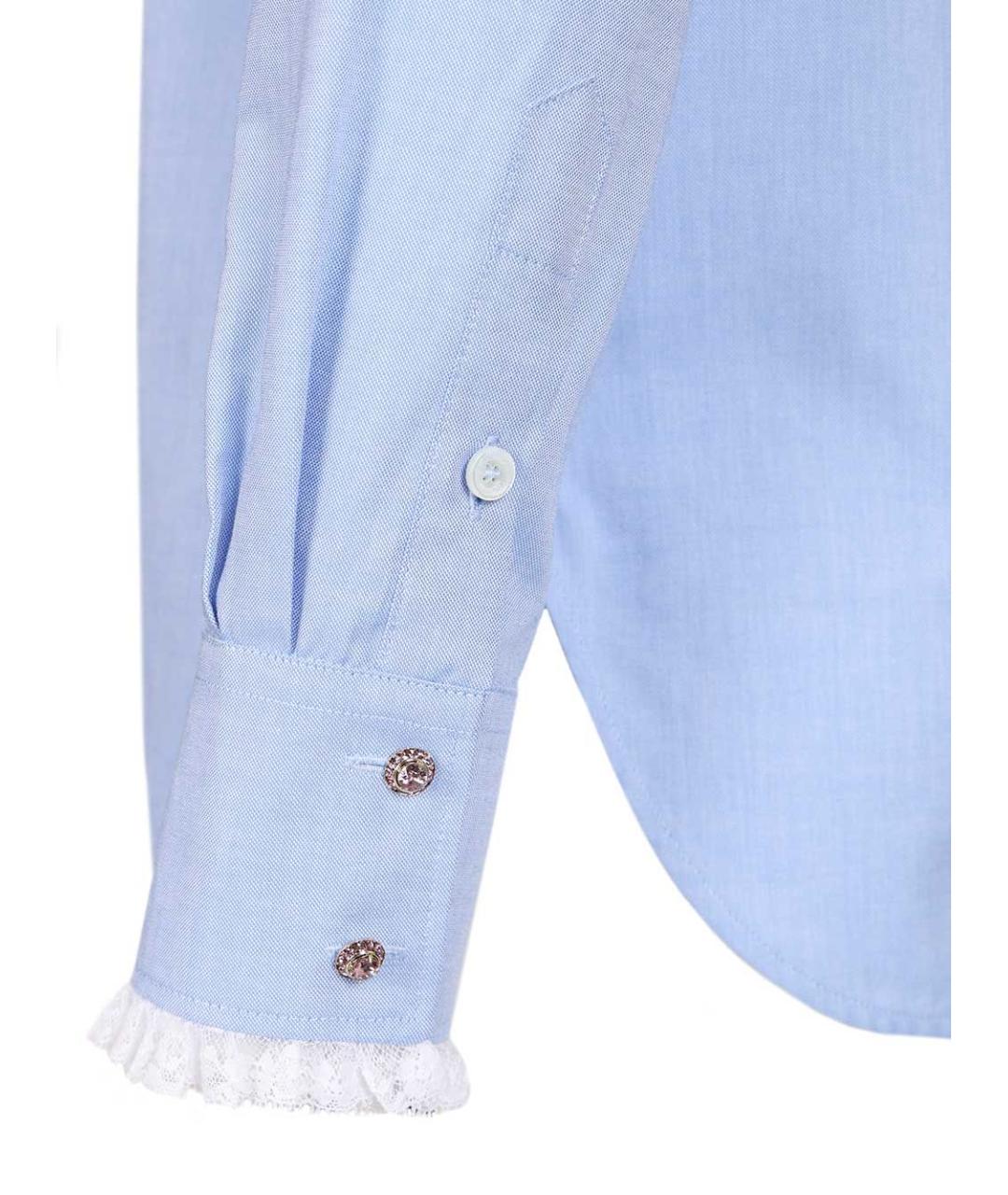 VALENTINO Голубая хлопковая рубашка, фото 5