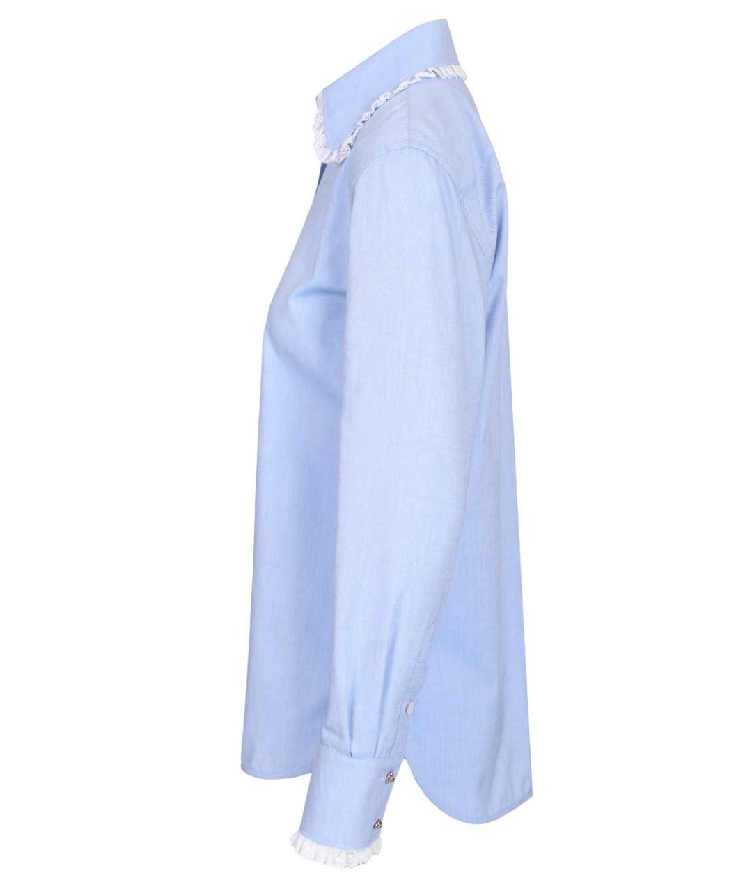 VALENTINO Голубая хлопковая рубашка, фото 3