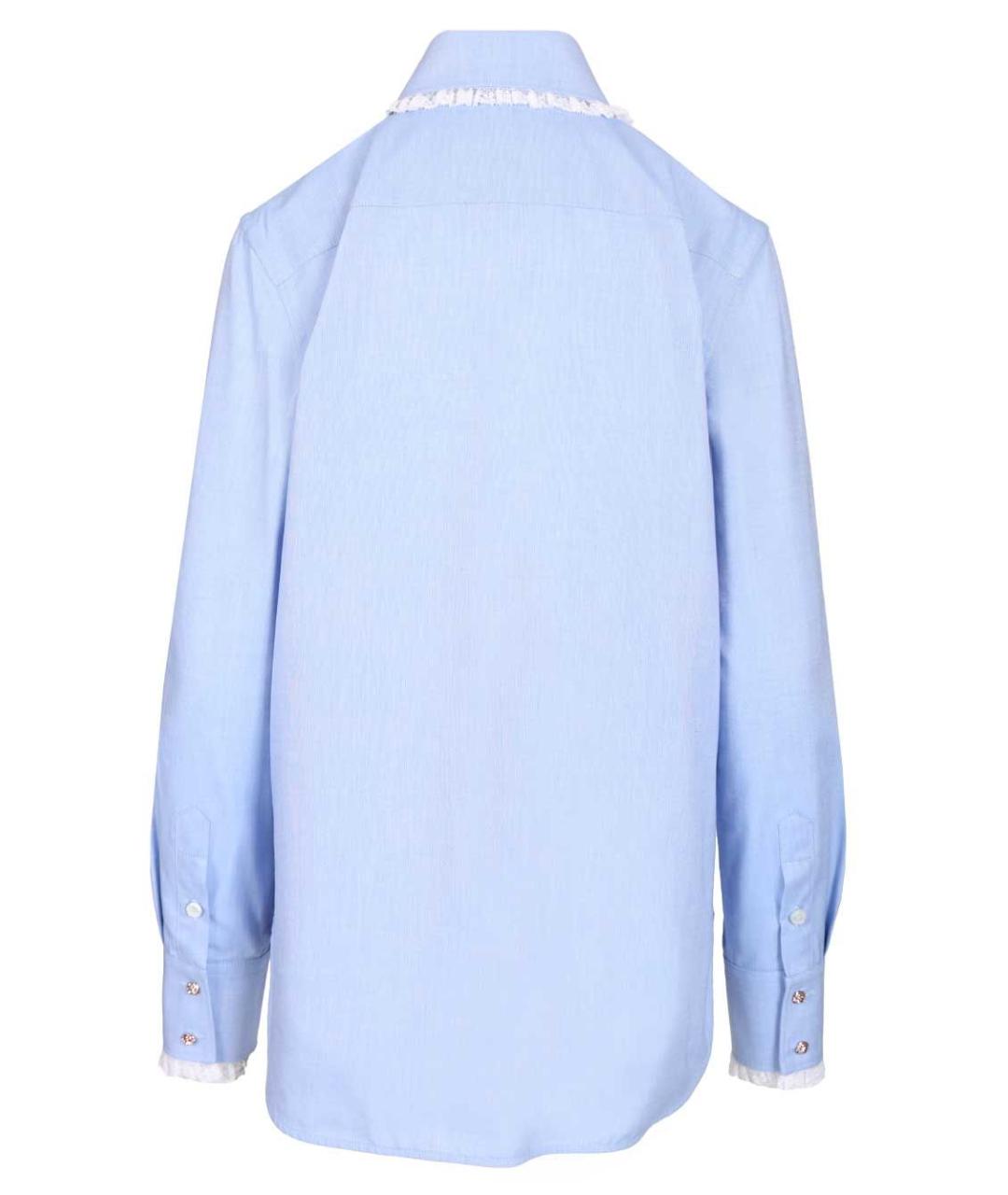 VALENTINO Голубая хлопковая рубашка, фото 2